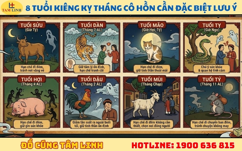tuổi kiêng kỵ tháng cô hồn