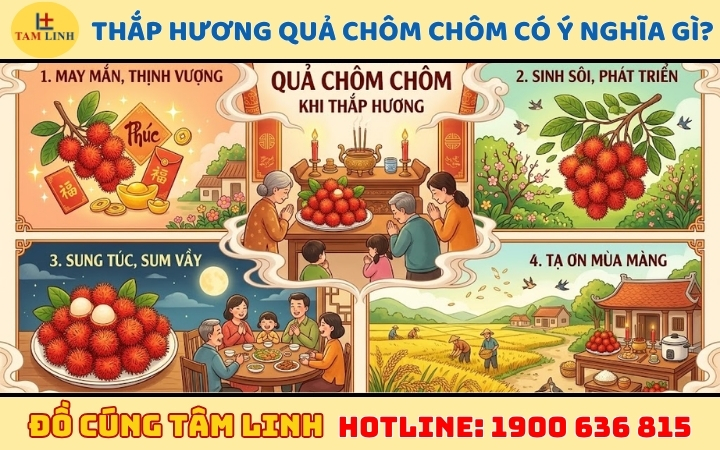 Thắp hương quả chôm chôm có ý nghĩa gì