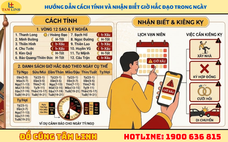 Hướng dẫn cách tính và nhận biết giờ hắc đạo trong ngày