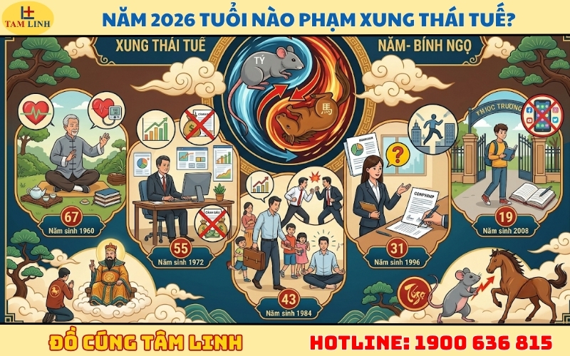 Năm 2026 tuổi nào phạm Xung Thái Tuế