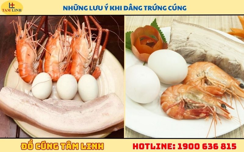 Cúng trứng sống hay chín