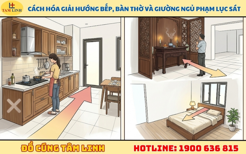 Cách hóa giải hướng Lục Sát theo phong thủy Bát Trạch cho nhà ở 7 cach-hoa-giai-huong-bep-ban-tho-va-giuong-ngu-pham-luc-sat