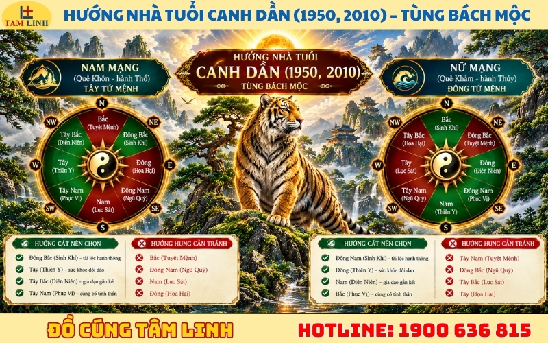 Tuổi dần xây nhà hợp hướng nào