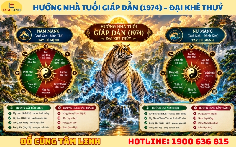 Tuổi dần xây nhà hợp hướng nào
