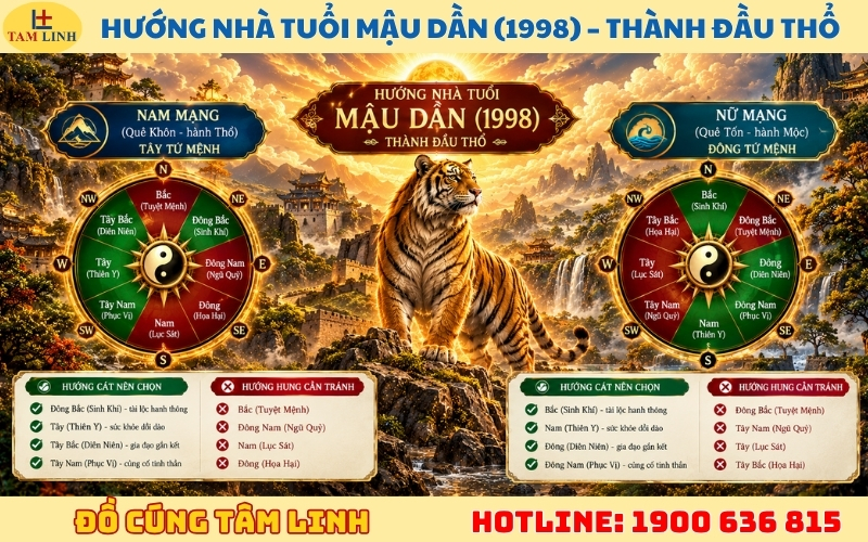 Tuổi dần xây nhà hợp hướng nào