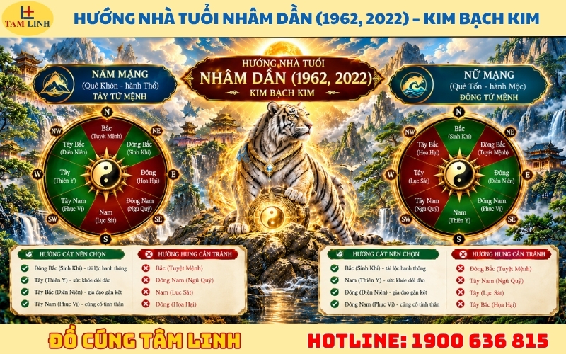 Tuổi dần xây nhà hợp hướng nào