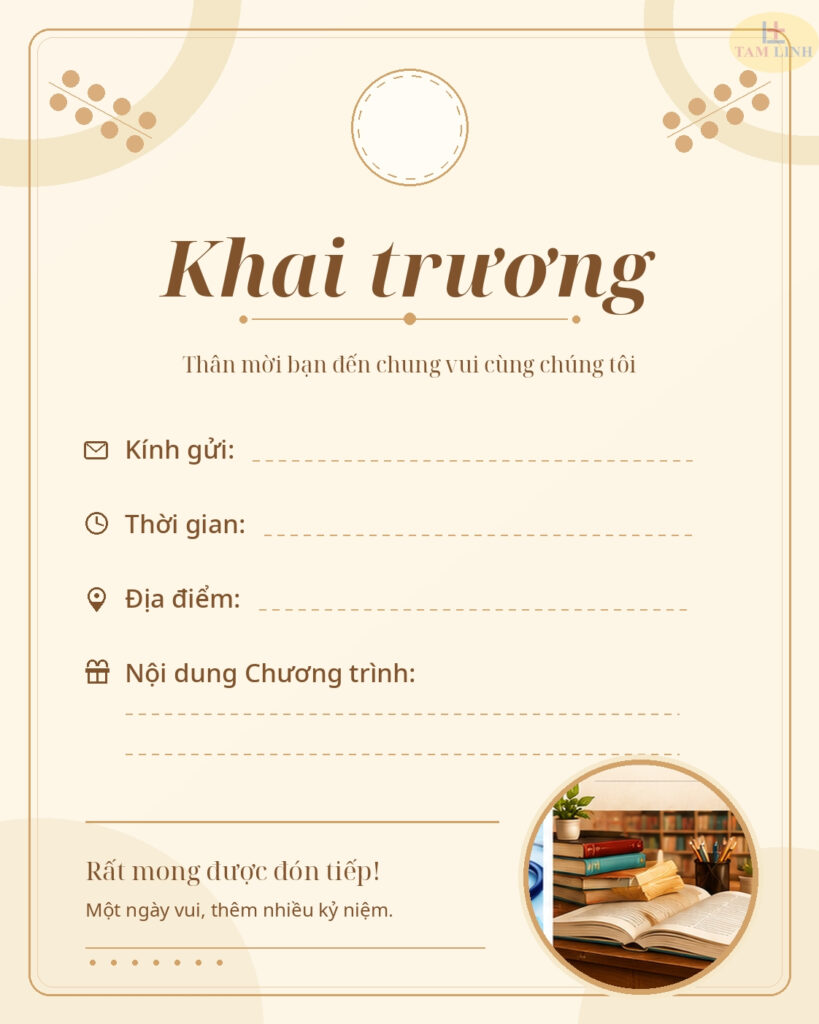 Thiệp mời khai trương