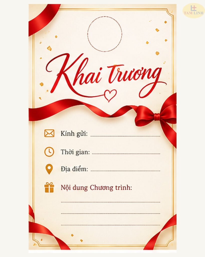 Thiệp mời khai trương
