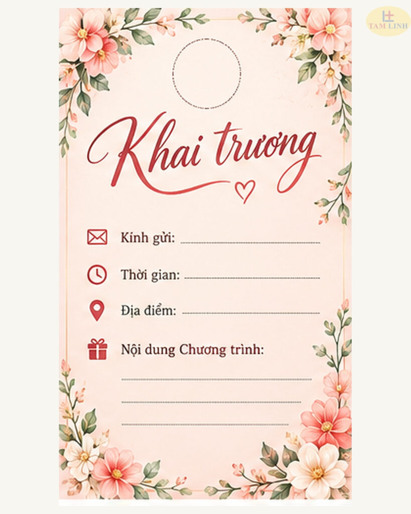 Thiệp mời khai trương