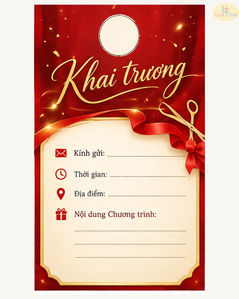 Thiệp mời khai trương