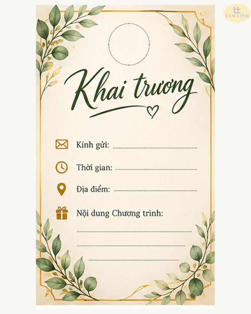 Thiệp mời khai trương