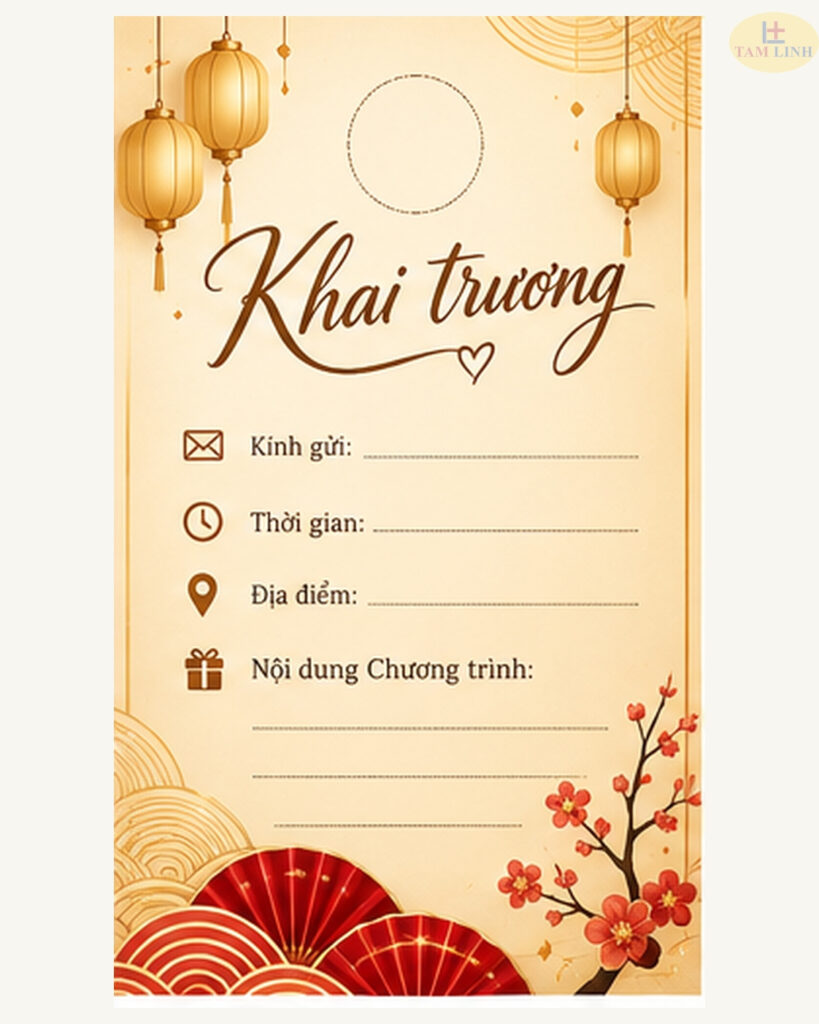 Thiệp mời khai trương