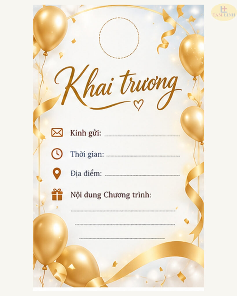 Thiệp mời khai trương