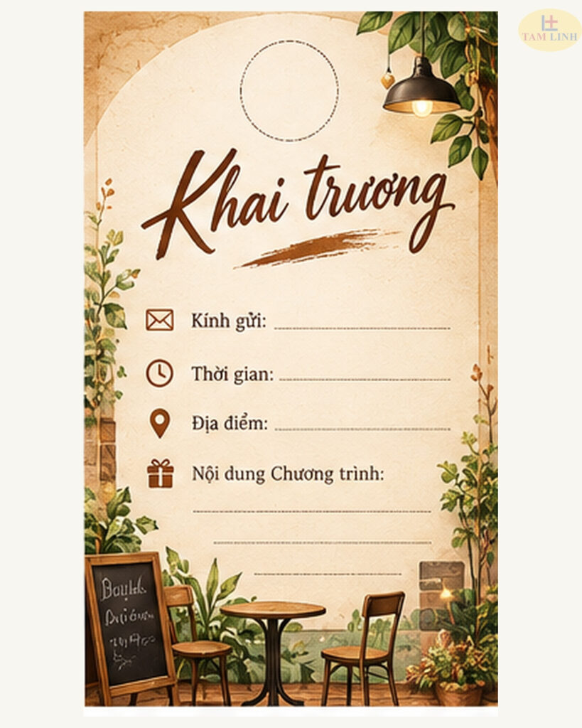 Thiệp mời khai trương