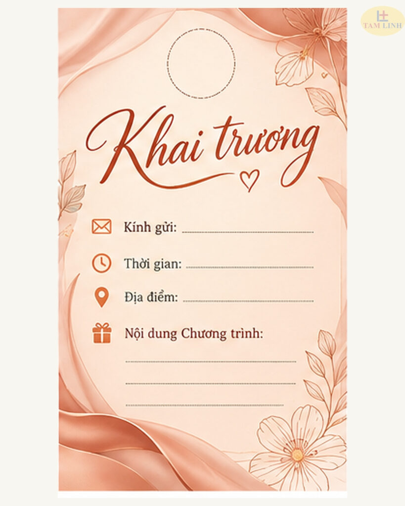Thiệp mời khai trương