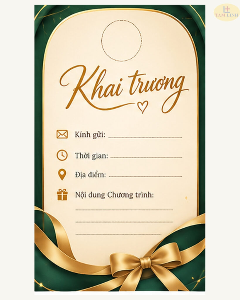 Thiệp mời khai trương