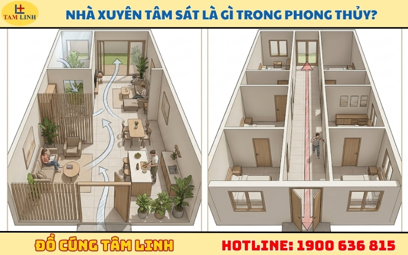 Nhà xuyên Tâm Sát là gì? Cách nhận biết và hóa giải HIỂU QUẢ 5 nha-xuyen-tam-sat-la-gi-trong-phong-thuy