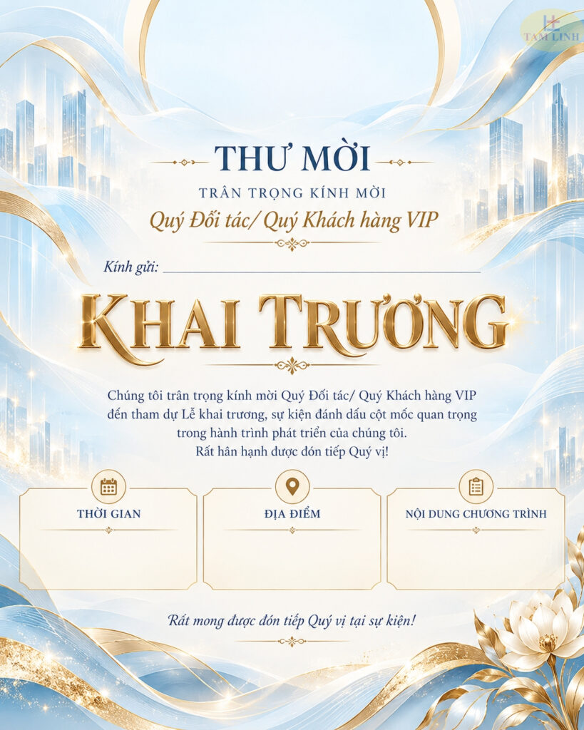 Thiệp mời khai trương