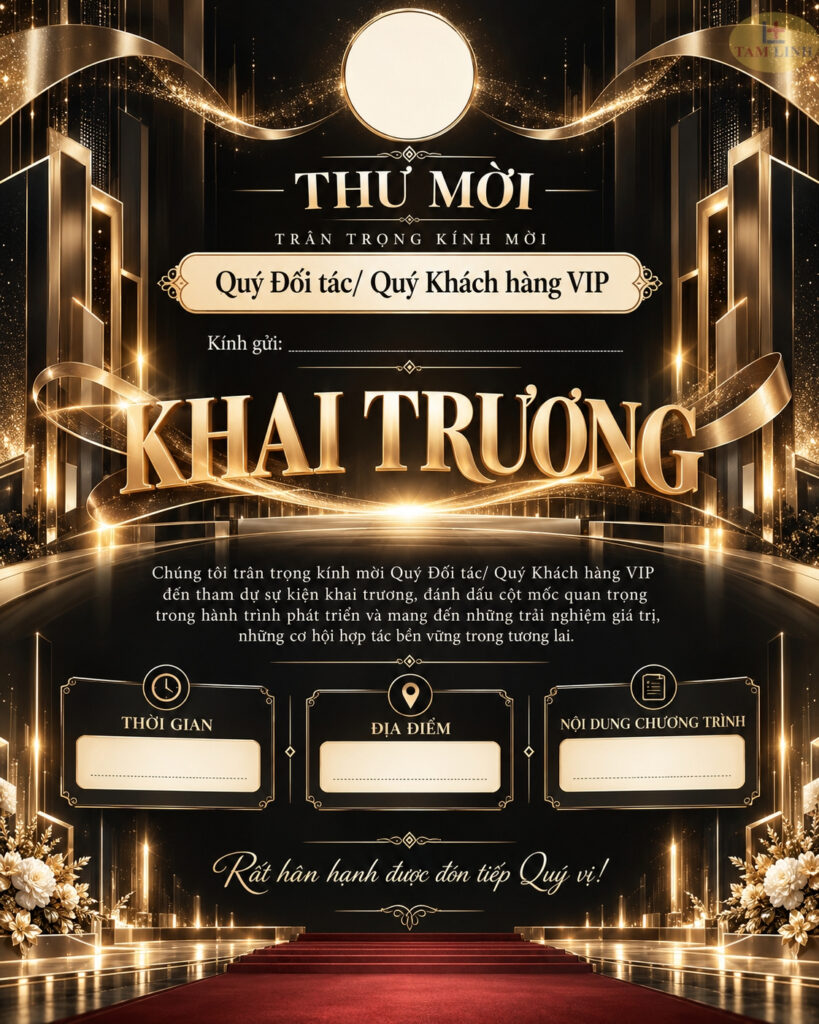 Thiệp mời khai trương