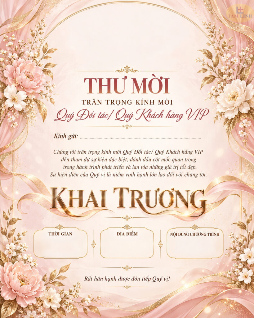 Thiệp mời khai trương