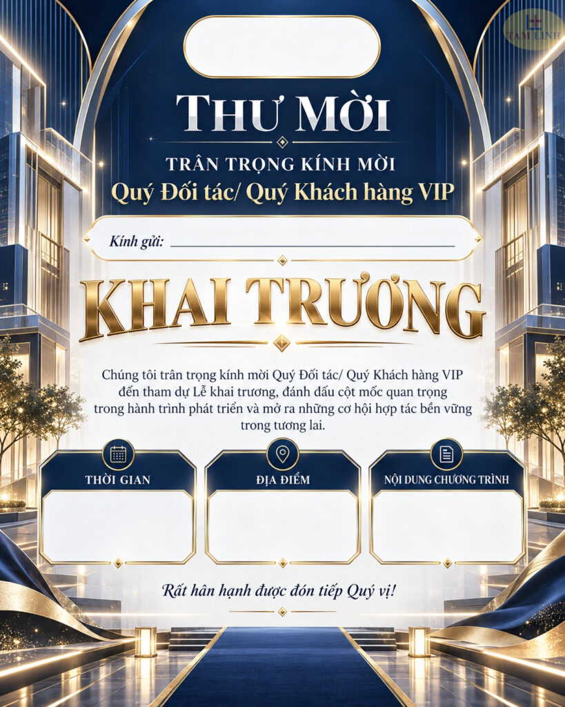Thiệp mời khai trương