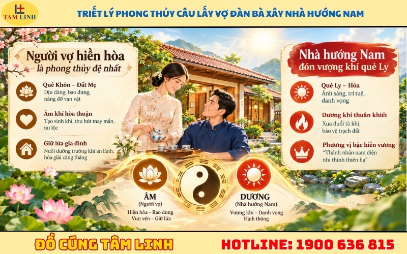 Lấy vợ đàn bà xây nhà hướng nam