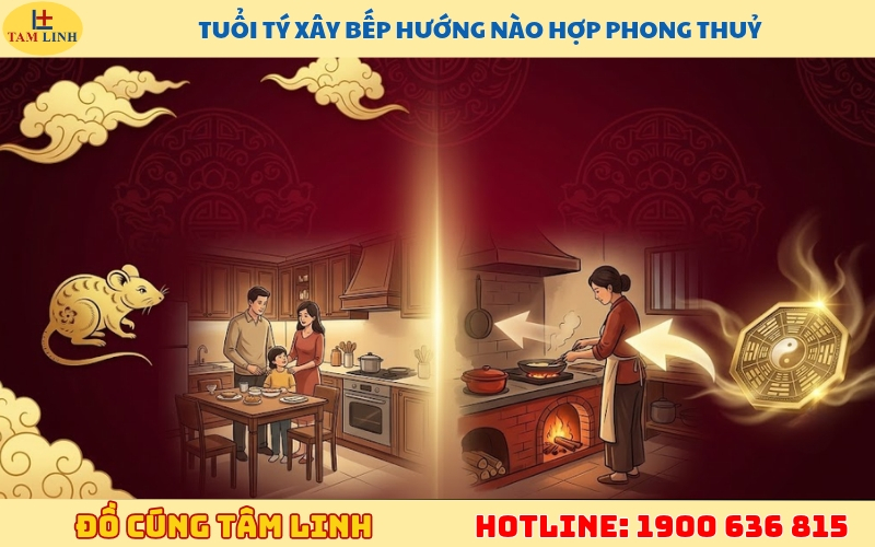 Tuổi Tý xây bếp hướng nào tốt? Tra cứu phong thuỷ 2026 3 Tuổi Tý xây bếp hướng nào