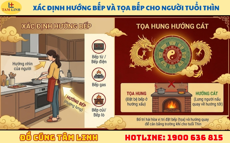 Tuổi Thìn đặt bếp hướng nào