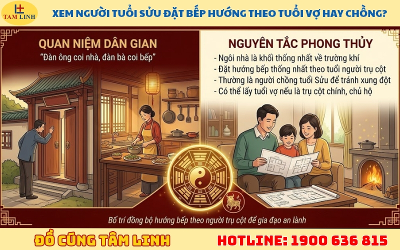 Tuổi Sửu đặt bếp hướng nào
